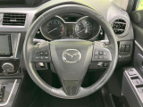 【純正革巻きステアリング】上質な革を使用することで、手にしっかり馴染みとても運転しやすいハンドルです♪