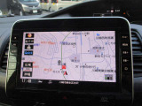MM521D-Lナビ。大型画面で地図が見やすいです。