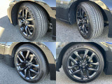 フロント:225/50R18 リア:245/45R18 純正アルミホイール装着。タイヤ25年製です。 左リアホイールに若干傷ありです。