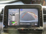 アラウンドビューモニター。クルマを上空から見下ろしているかのような映像で、駐車の際、周囲の安全を確認できます!
