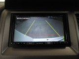 バックカメラの画像です。ガイドラインがスムースな車庫入れをサポートいたします。車庫入れの安心感がアップしますね。