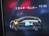 バッテリーの充電状況や電力の流れが一目瞭然!メーター内で確認が出来ます。