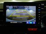 バックカメラの画像です。ガイドラインがスムースな車庫入れをサポートいたします。車庫入れの安心感がアップしますね。