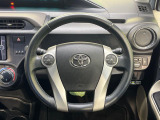 【純正革巻きステアリング】上質な革を使用することで、手にしっかり馴染みとても運転しやすいハンドルです♪