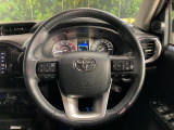 【純正革巻きステアリング】上質な革を使用することで、手にしっかり馴染みとても運転しやすいハンドルです♪
