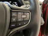 オーディオや運転支援機能などを手元で操作できるステアリングスイッチ。操作時の視線移動が少なく、安全にも貢献します。