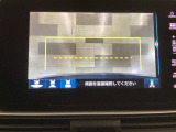 バックカメラの画像です。ガイドラインがスムースな車庫入れをサポートいたします。車庫入れの安心感がアップしますね。