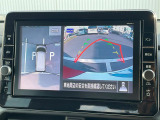 【アラウンドビューモニター】専用のカメラにより、上から見下ろしたような視点で360度クルマの周囲を確認することができます☆死角部分も確認しやすく、狭い場所での切り返しや駐車もスムーズに行えます。
