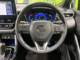 【純正革巻きステアリング】上質な革を使用することで、手にしっかり馴染みとても運転しやすいハンドルです♪