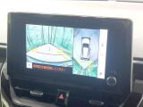 【パノラミックビューモニター】専用のカメラにより、上から見下ろしたような視点で360度クルマの周囲を確認することができます☆死角部分も確認しやすく、狭い場所での切り返しや駐車もスムーズに行えます。
