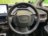 【純正革巻きステアリング】上質な革を使用することで、手にしっかり馴染みとても運転しやすいハンドルです♪