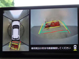 バックガイドモニターを装備しています、車庫入れもラクラクです。パノラミックビューモニターを搭載しています、上からの画像も表示されます。