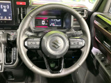 【純正革巻きステアリング】上質な革を使用することで、手にしっかり馴染みとても運転しやすいハンドルです♪