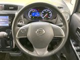 【純正革巻きステアリング】上質な革を使用することで、手にしっかり馴染みとても運転しやすいハンドルです♪
