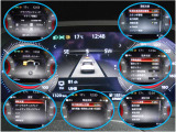 エマージェンシーブレーキ・VDC・踏み間違い衝突防止等の先進安全技術搭載です。メーター内ディスプレイでON/OFFを行います。また、メーター内ディスプレイには車両情報を表示します。