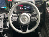 【純正革巻きステアリング】上質な革を使用することで、手にしっかり馴染みとても運転しやすいハンドルです♪