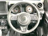 【純正革巻きステアリング】上質な革を使用することで、手にしっかり馴染みとても運転しやすいハンドルです♪