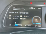 平均電費、車速、走行距離、時間が表示されます。