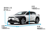 ソルテラの全長・全幅・全高の参考数値です。画像はイメージで、実際の仕様とは異なる場合があります。