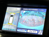 【アラウンドビューモニター】専用のカメラにより、上から見下ろしたような視点で360度クルマの周囲を確認することができます☆死角部分も確認しやすく、狭い場所での切り返しや駐車もスムーズに行えます。