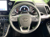 【純正革巻きステアリング】上質な革を使用することで、手にしっかり馴染みとても運転しやすいハンドルです♪