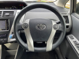 【純正革巻きステアリング】上質な革を使用することで、手にしっかり馴染みとても運転しやすいハンドルです♪