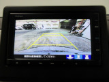 バックカメラの画像です。ガイドラインがスムースな車庫入れをサポートいたします。車庫入れの安心感がアップしますね。