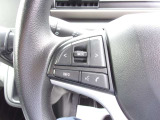 オーディオの音量やチャンネル操作ができるスイッチが、ハンドルに付いています。運転中でも、操作が行えて非常に安全・便利です!