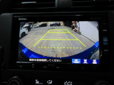 バックカメラの画像です。ガイドラインがスムースな車庫入れをサポートいたします。車庫入れの安心感がアップしますね。