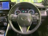 【純正革巻きステアリング】上質な革を使用することで、手にしっかり馴染みとても運転しやすいハンドルです♪
