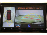 ハンドル操作にあわせてガイドラインが変化するバックガイドモニター搭載。全方位、フロント、左右側面モニターも搭載しているので、周囲の状況を確認しながら駐車出来ます。慣れない場所でも心強いですよ。