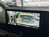 空から見たような映像で駐車ができるアラウンドビューモニター。ひと目でわかるセンサーに前後の衝突被害軽減ブレーキ付き。