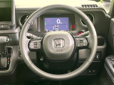 【純正革巻きステアリング】上質な革を使用することで、手にしっかり馴染みとても運転しやすいハンドルです♪