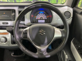 【純正革巻きステアリング】上質な革を使用することで、手にしっかり馴染みとても運転しやすいハンドルです♪