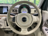 【純正革巻きステアリング】上質な革を使用することで、手にしっかり馴染みとても運転しやすいハンドルです♪