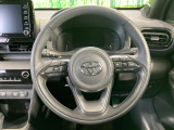 【純正革巻きステアリング】上質な革を使用することで、手にしっかり馴染みとても運転しやすいハンドルです♪