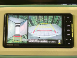 【パノラマモニター】専用のカメラにより、上から見下ろしたような視点で360度クルマの周囲を確認することができます☆死角部分も確認しやすく、狭い場所での切り返しや駐車もスムーズに行えます。