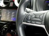 ナビの音量など車両情報を手元で操作できるハンドルスイッチ付き。