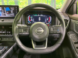【純正革巻きステアリング】上質な革を使用することで、手にしっかり馴染みとても運転しやすいハンドルです♪