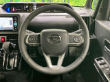 【純正革巻きステアリング】上質な革を使用することで、手にしっかり馴染みとても運転しやすいハンドルです♪