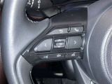 ステアリングスイッチ付き。前方から目を離すことなく操作することが可能です。