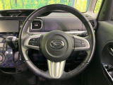 【純正革巻きステアリング】上質な革を使用することで、手にしっかり馴染みとても運転しやすいハンドルです♪