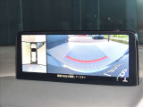 360度ビューモニター 4つのカメラで前後左右、俯瞰映像を表示、ドライバーからは見えない領域の危険認知をサポートするシステム搭載です。便利な機能ですが、過信をしないで目視確認をしっかりとお願いします!