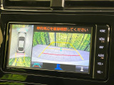 【パノラミックビューモニター】専用のカメラにより、上から見下ろしたような視点で360度クルマの周囲を確認することができます☆死角部分も確認しやすく、狭い場所での切り返しや駐車もスムーズに行えます。