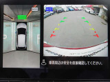 ナビ画面にアラウンドビュ-モニタ-の映像を映し出しています。  狭い場所での車庫入れをサポ-トしてくれる便利アイテムです。
