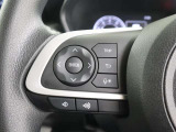 ステアリングスイッチ付き。前方から目を離すことなく操作することが可能です。