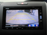 バックカメラの画像です。ガイドラインがスムースな車庫入れをサポートいたします。車庫入れの安心感がアップしますね。
