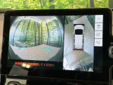 【パノラミックビューモニター】専用のカメラにより、上から見下ろしたような視点で360度クルマの周囲を確認することができます☆死角部分も確認しやすく、狭い場所での切り返しや駐車もスムーズに行えます。