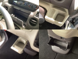 収納スペースや、ドリンクホルダーもついています。長距離ドライブで活躍する必需品ですね♪