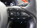 ステアリングスイッチ付き。前方から目を離すことなく操作することが可能です。